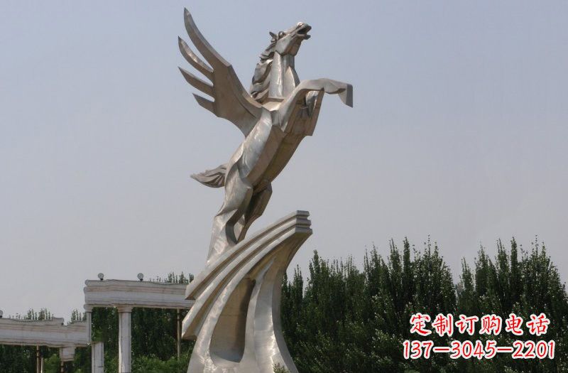 山西不锈钢飞马雕塑象征力量与灵动