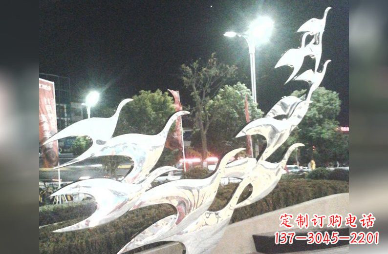 山西不锈钢大雁雕塑一种高雅的艺术美学