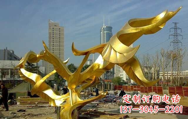 山西不锈钢飞翔的天鹅雕塑