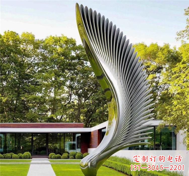 山西不锈钢飞行翅膀雕塑——精美的艺术之作