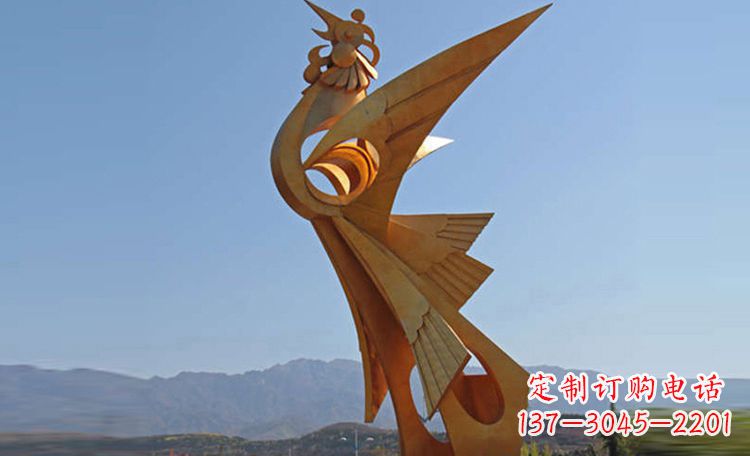 山西不锈钢凤凰雕塑,给环境增添灵动之美