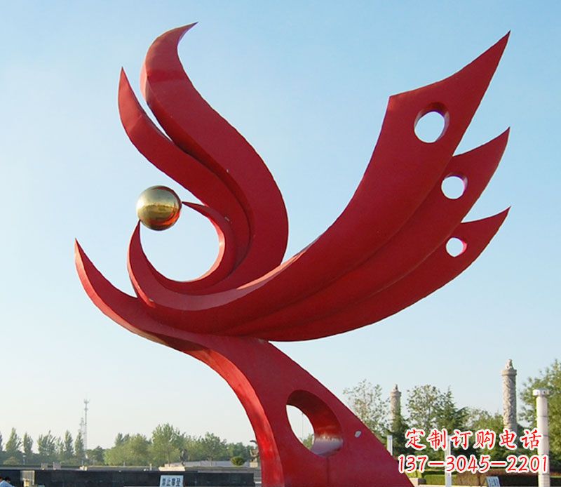 山西不锈钢凤凰雕塑——传承千百年传统文化