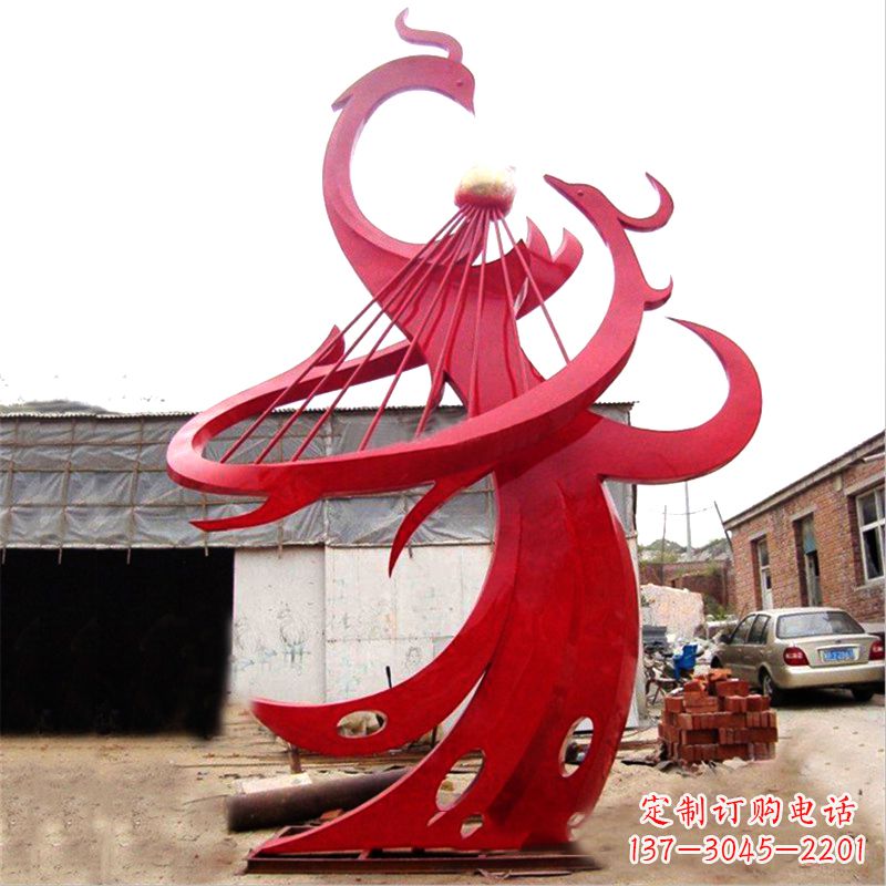 山西不锈钢凤凰雕塑绚丽多彩的艺术瑰宝