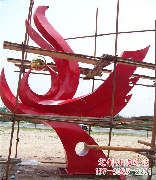 山西凤凰展翅高飞——不锈钢凤凰明珠广场景观雕塑
