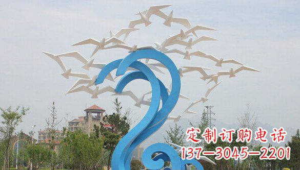 山西鸽子雕塑不锈钢的象征
