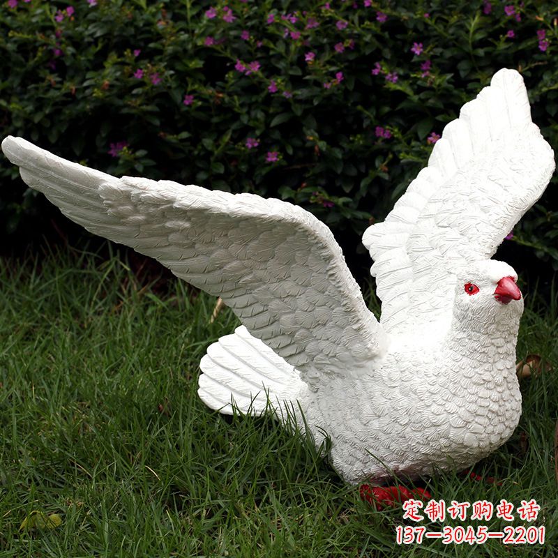 山西不锈钢鸽子雕塑象征和平与美好