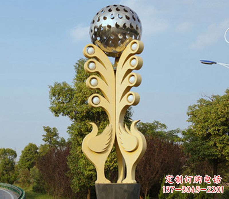 山西不锈钢公鸡抽象雕塑