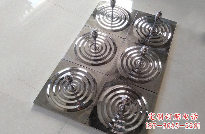 山西不锈钢公园波纹水滴雕塑