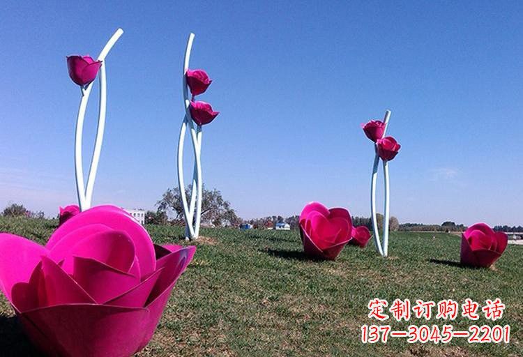 山西不锈钢玫瑰雕塑美丽的艺术之作