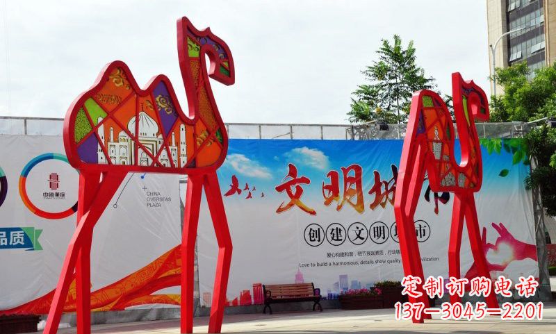 山西不锈钢骆驼雕塑——精美的艺术之作
