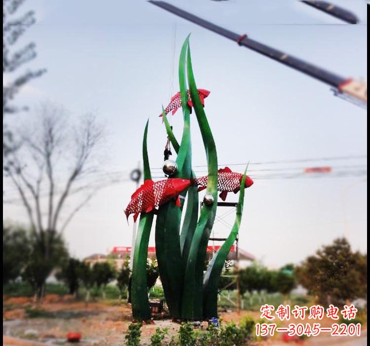 山西不锈钢鲤鱼雕塑美轮美奂的艺术之作