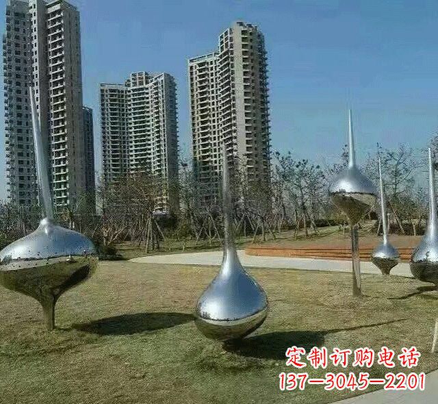 山西不锈钢陀螺雕塑精美装饰公园环境