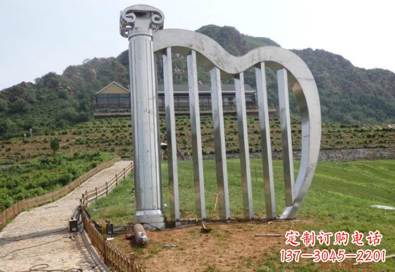 山西不锈钢竖琴雕塑一曲轻柔的旋律