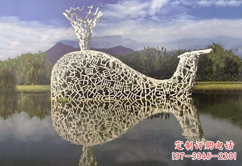 山西不锈钢鲸鱼雕塑令人惊叹的艺术之作