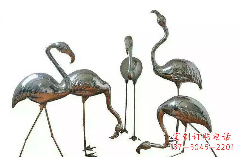 山西不锈钢火烈鸟雕塑——美丽的自然之美