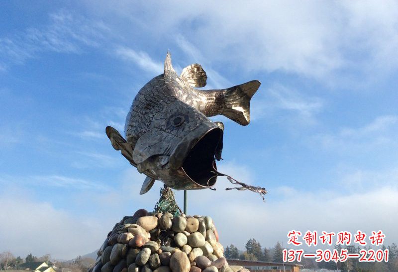 山西不锈钢鲤鱼雕塑