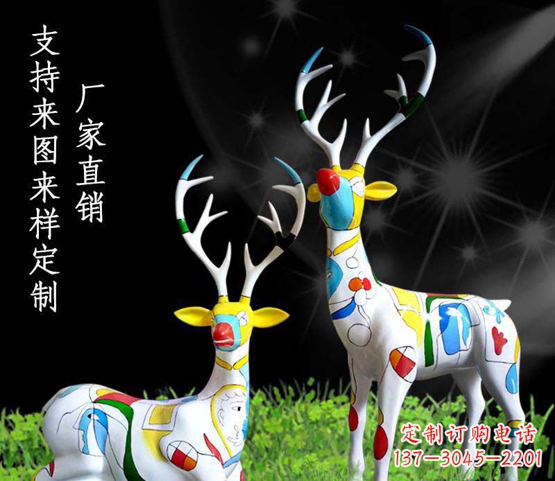 山西不锈钢公园动物小鹿