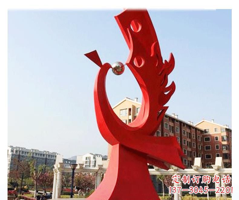 山西不锈钢凤凰雕塑——象征着新生
