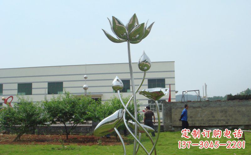 山西不锈钢荷花雕塑