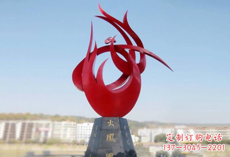 山西凤凰雕塑——点缀不锈钢公园