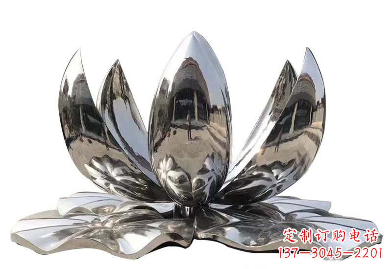 山西不锈钢公园镜面莲花雕塑