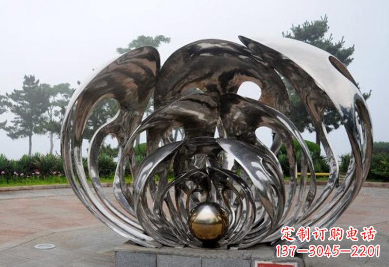 山西不锈钢贝壳雕塑海洋风情的精美礼赞