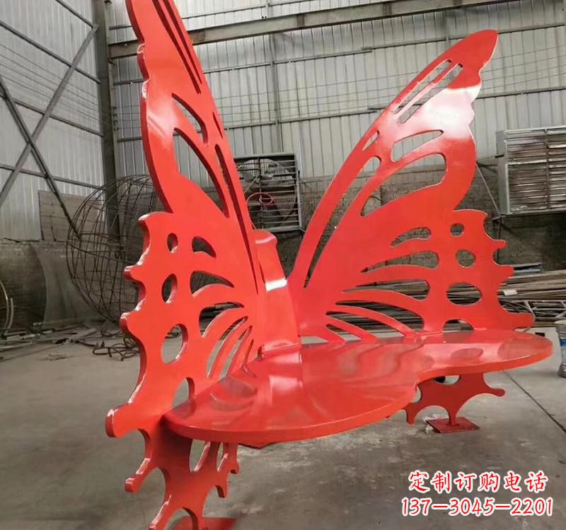 山西不锈钢蝴蝶座椅雕塑美丽的艺术作品