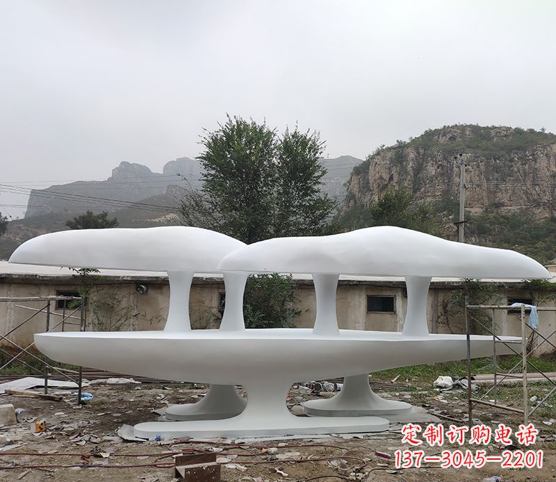 山西不锈钢蘑菇雕塑美丽的景观装置