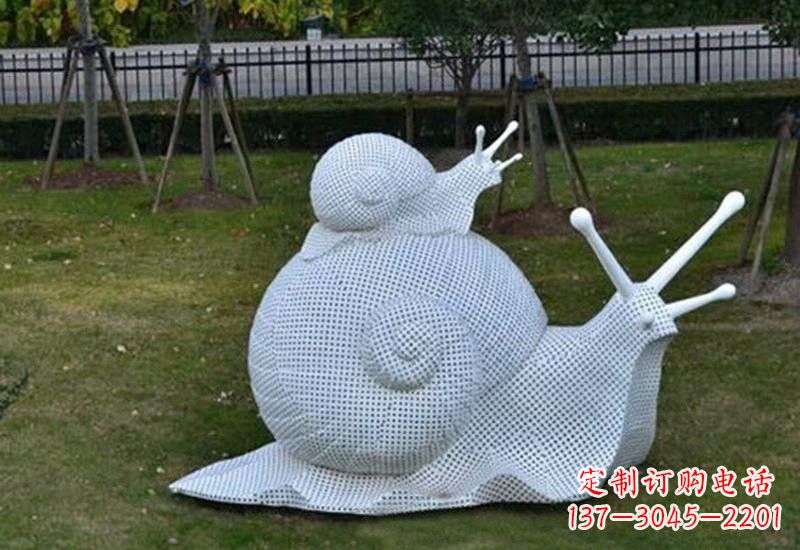 山西不锈钢公园母子蜗牛雕塑