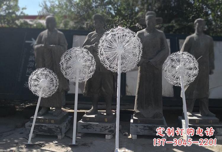 山西不锈钢蒲公英喷泉雕塑