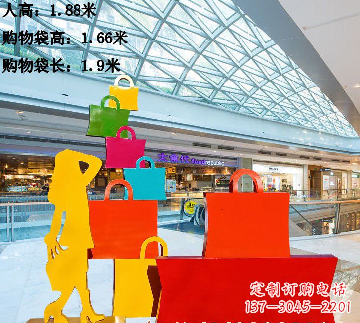 山西不锈钢购物袋雕塑艺术品的独特之处