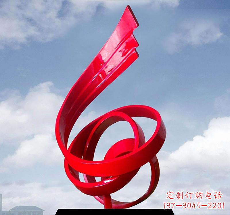 山西不锈钢广场城市飘带雕塑