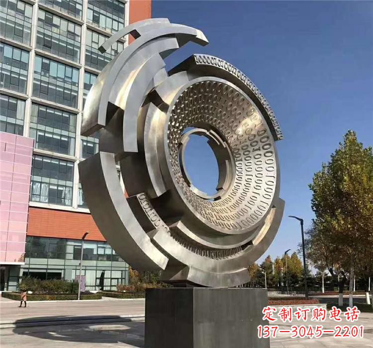 山西不锈钢齿轮雕塑流动的美丽