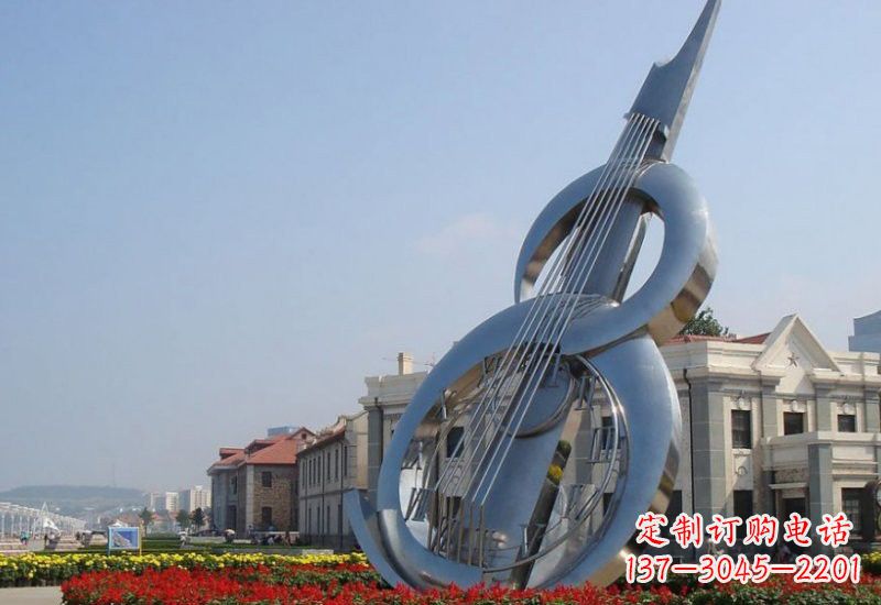 山西不锈钢大提琴雕塑
