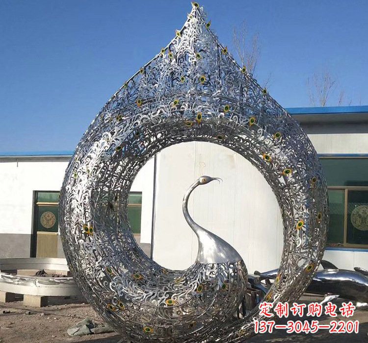 山西优雅的不锈钢孔雀雕塑