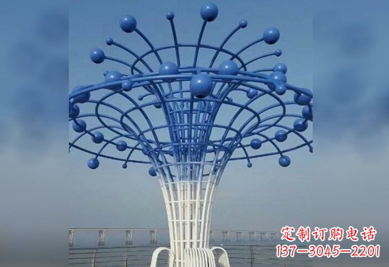 山西不锈钢广场上的喷泉雕塑