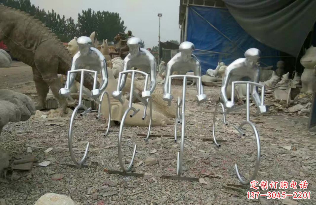 山西不锈钢自行车雕塑——美丽的自行车文化精神