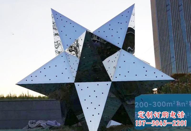 山西不锈钢五角星雕塑精致的艺术品