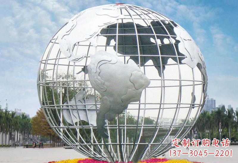山西不锈钢广场大型地球雕塑