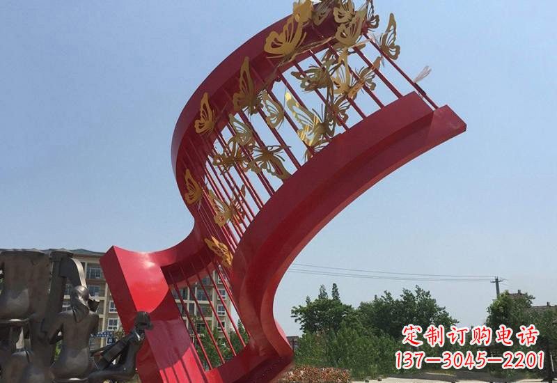 山西不锈钢蝴蝶灵动的艺术雕塑