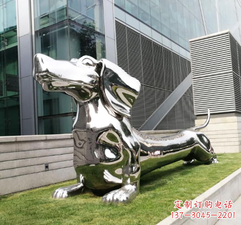 山西不锈钢动物雕塑——狗