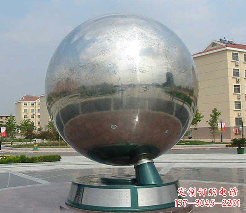 山西不锈钢广场镜面地球仪