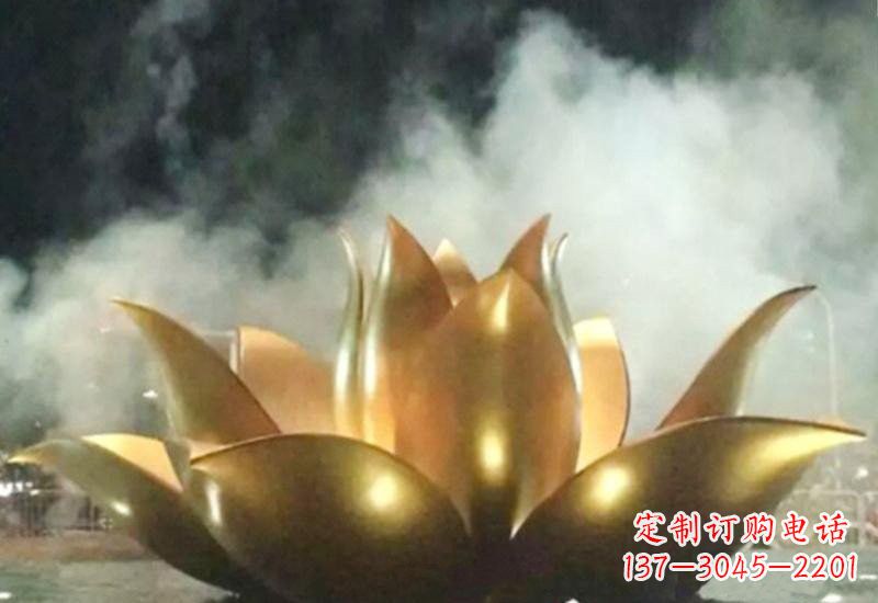 山西不锈钢广场莲花喷泉雕塑