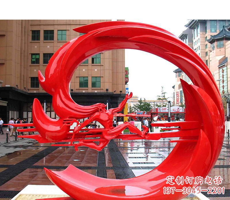 山西精美的不锈钢圆环雕塑