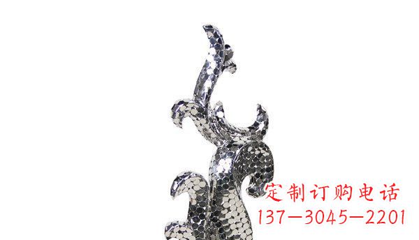 山西不锈钢海豚抽象雕塑精致的海洋之美