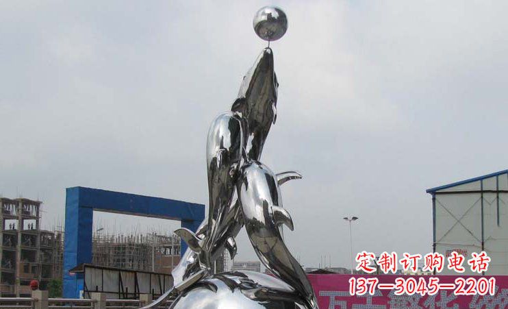 山西不锈钢海豚雕塑海洋之美的象征