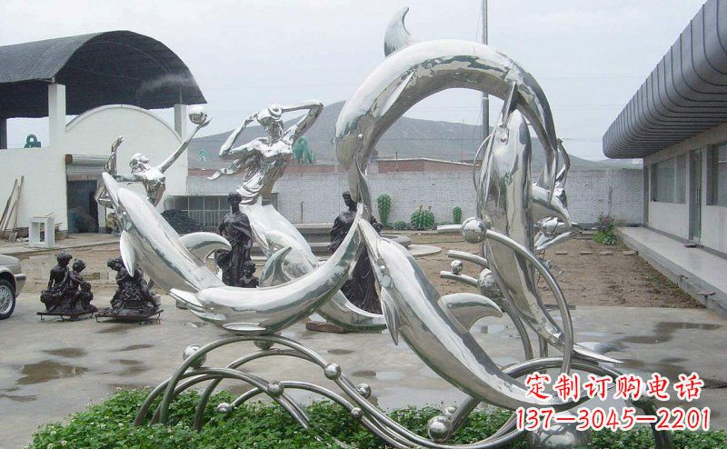 山西不锈钢海豚的灵动嬉戏