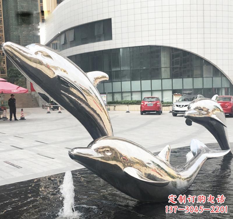 山西不锈钢海豚雕塑艺术与美的结合