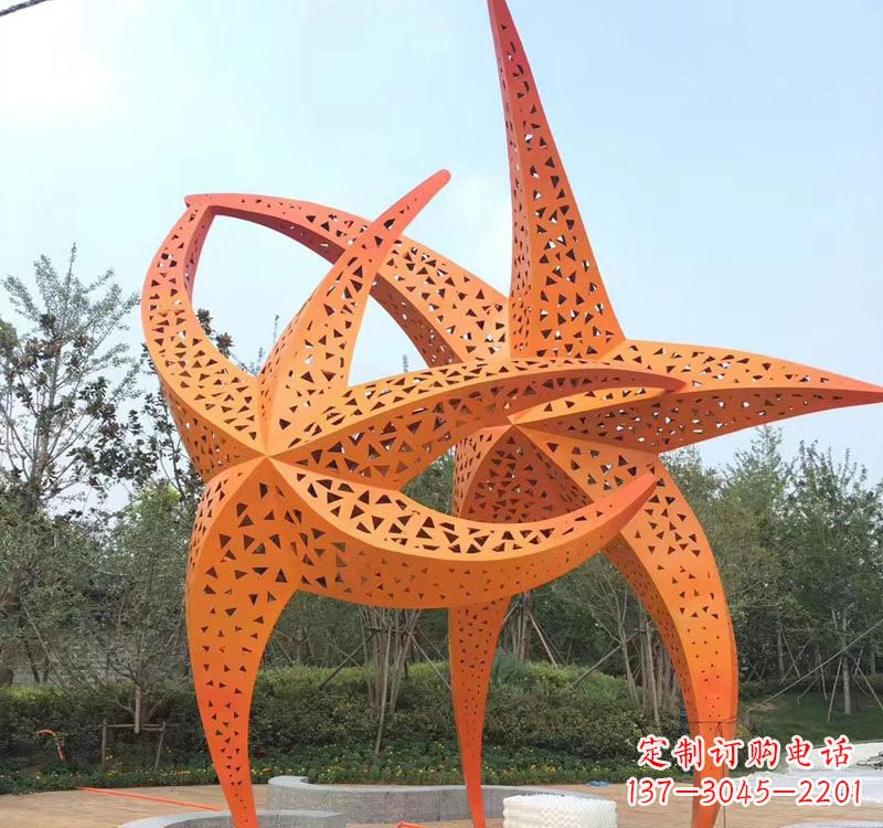 山西不锈钢海星海洋动物雕塑——美丽的海洋艺术