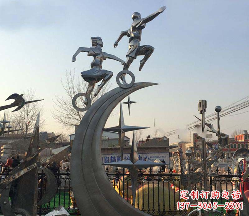 山西不锈钢海之星儿童雕塑